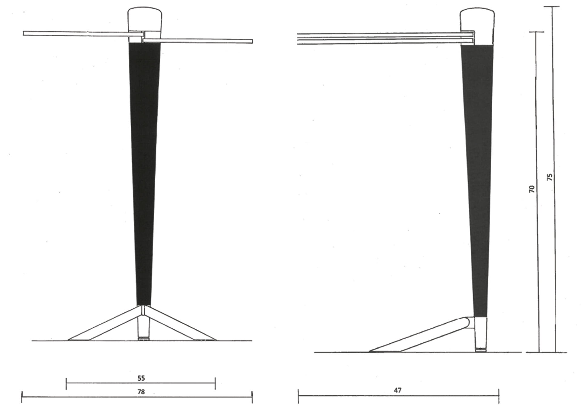 Masszeichnungen Beistelltisch